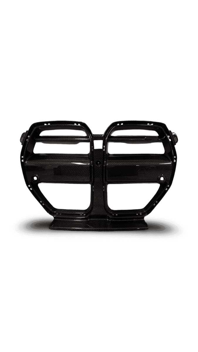 BMW G8X M3 / M4 ST 1-Piece Carbon Fiber Front Kidney Grille - No-Drill Installation.
