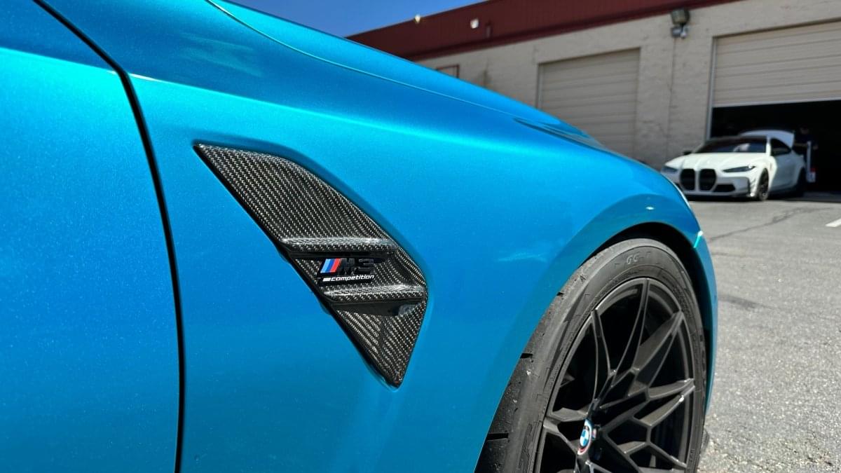 BMW G8X M3/M4 V2 Carbon Fiber Side Vent Covers.