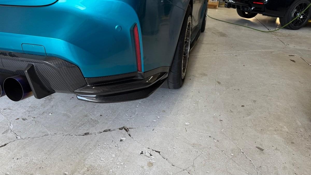 BMW M3 Rear Side Splitters Carbon Fiber (G80/G82).