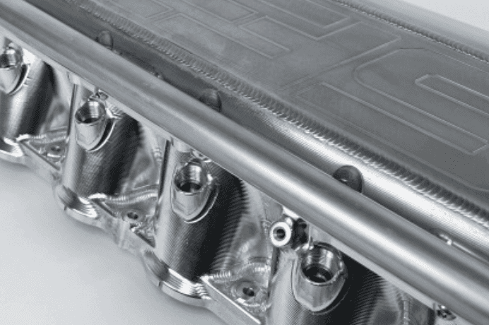 CSF Gen 2 B58 Race X Charge-Air-Cooler Manifold - Raw Billet Aluminum Finish.