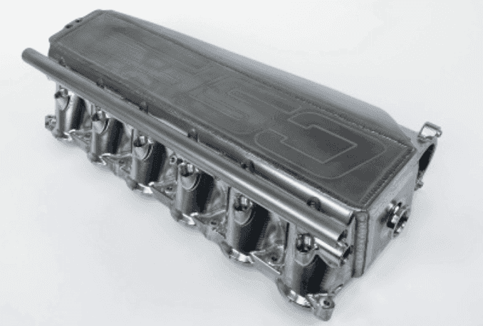 CSF Gen 2 B58 Race X Charge-Air-Cooler Manifold - Raw Billet Aluminum Finish.
