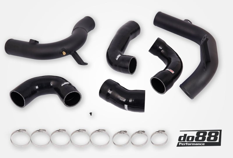 do88 Audi/Seat/Skoda/Volkswagen 1.8T/2.0T (MQB) OEM Intercooler Pressure Pipes w/Black Hoses - COLORADO N5X