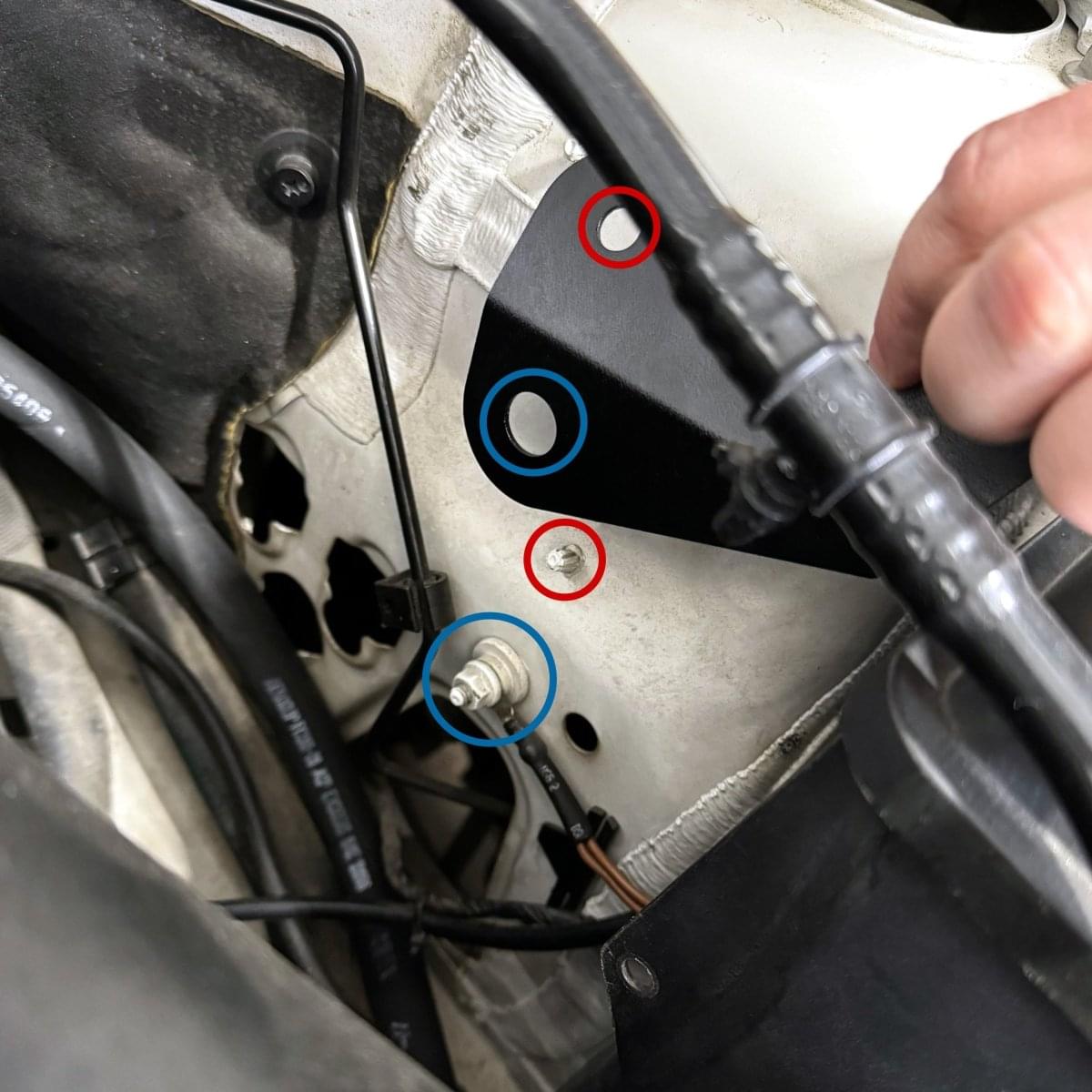 E9x / E8x Driver Side Coolant Tank Brackets.