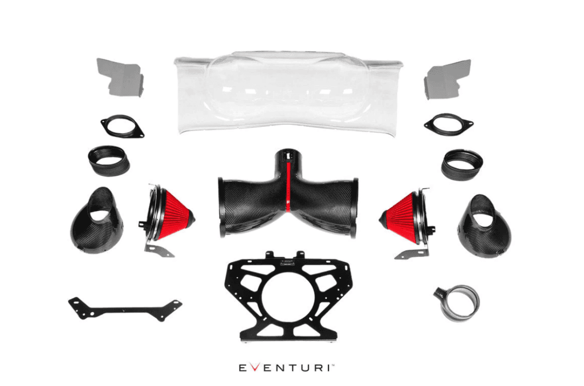 Eventuri Chevrolet C8 Corvette Hard-Top Convertible Black Carbon Intake System.
