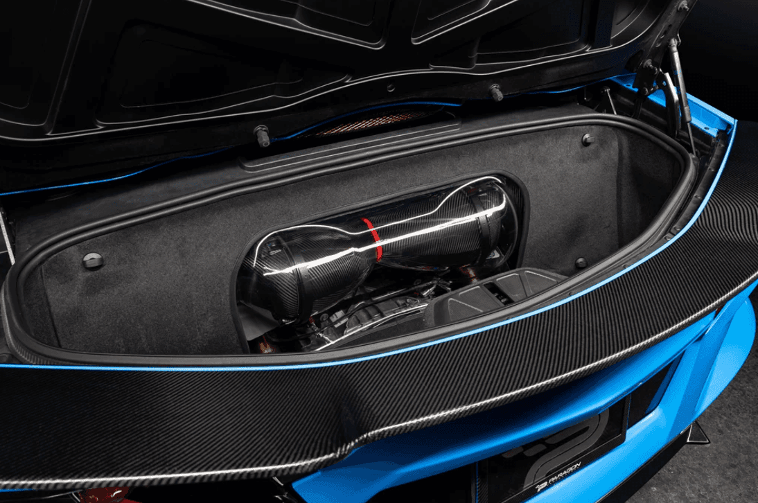 Eventuri Chevrolet C8 Corvette Hard-Top Convertible Black Carbon Intake System.