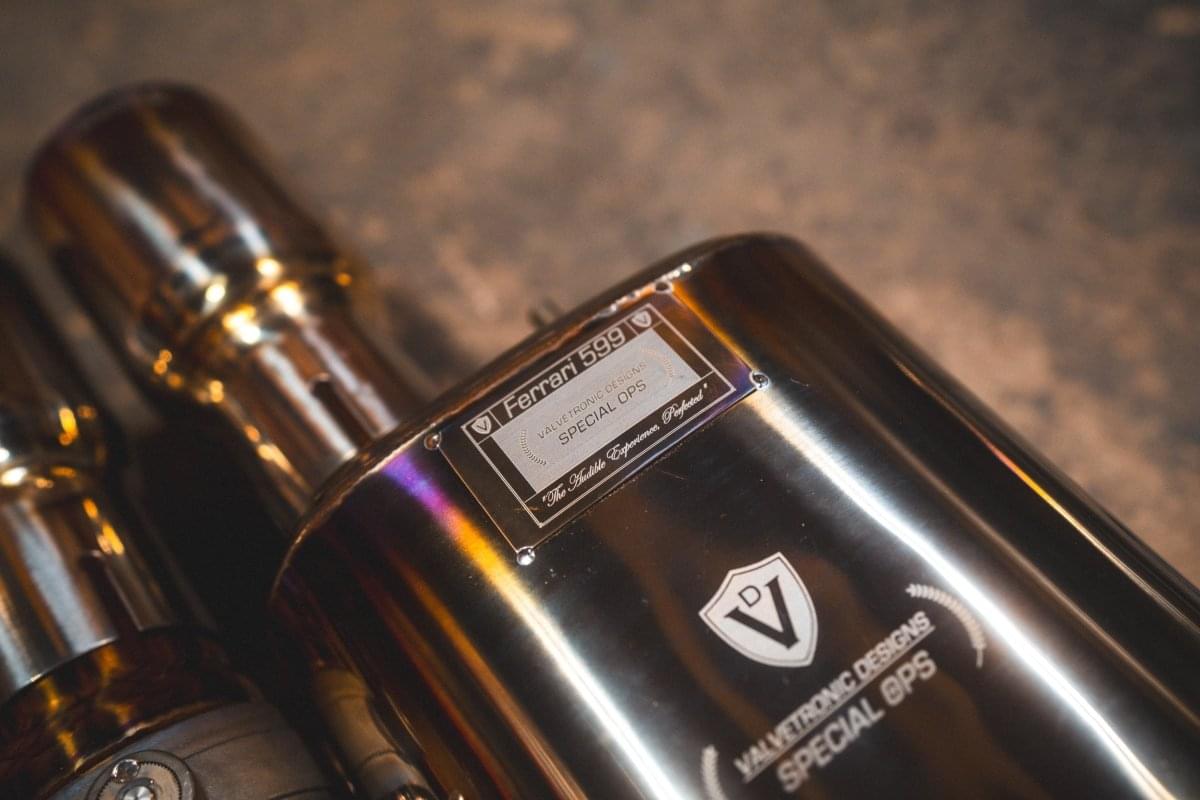 Ferrari 599 RACE F1 Valved Exhaust system.