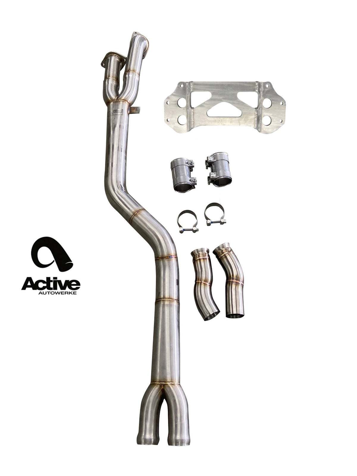Active Autowerke G87 M2 Signature single mid-pipe with G87-brace.