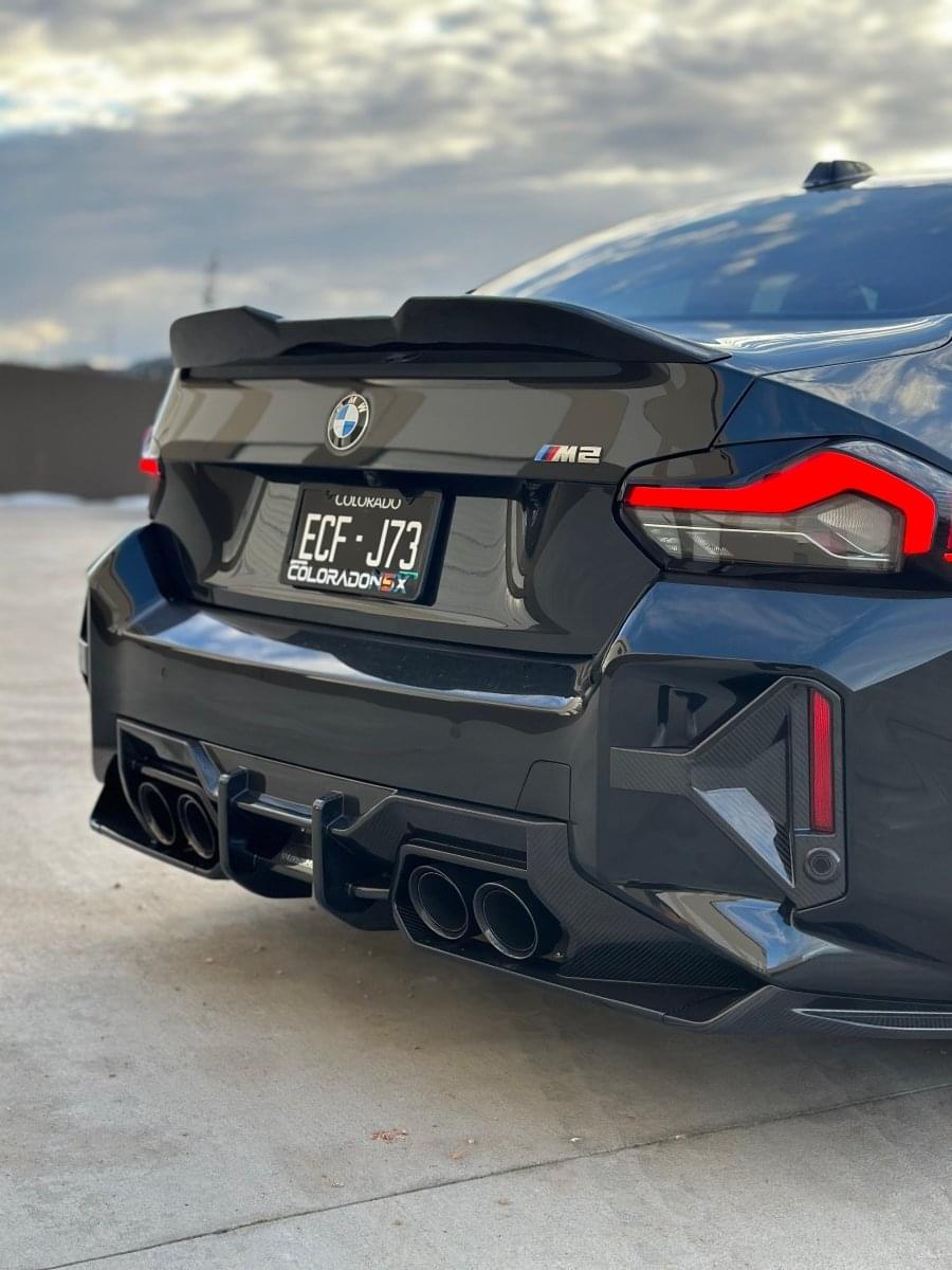 G82 M2 SQ Carbon Fiber Rear Bumper Trim.