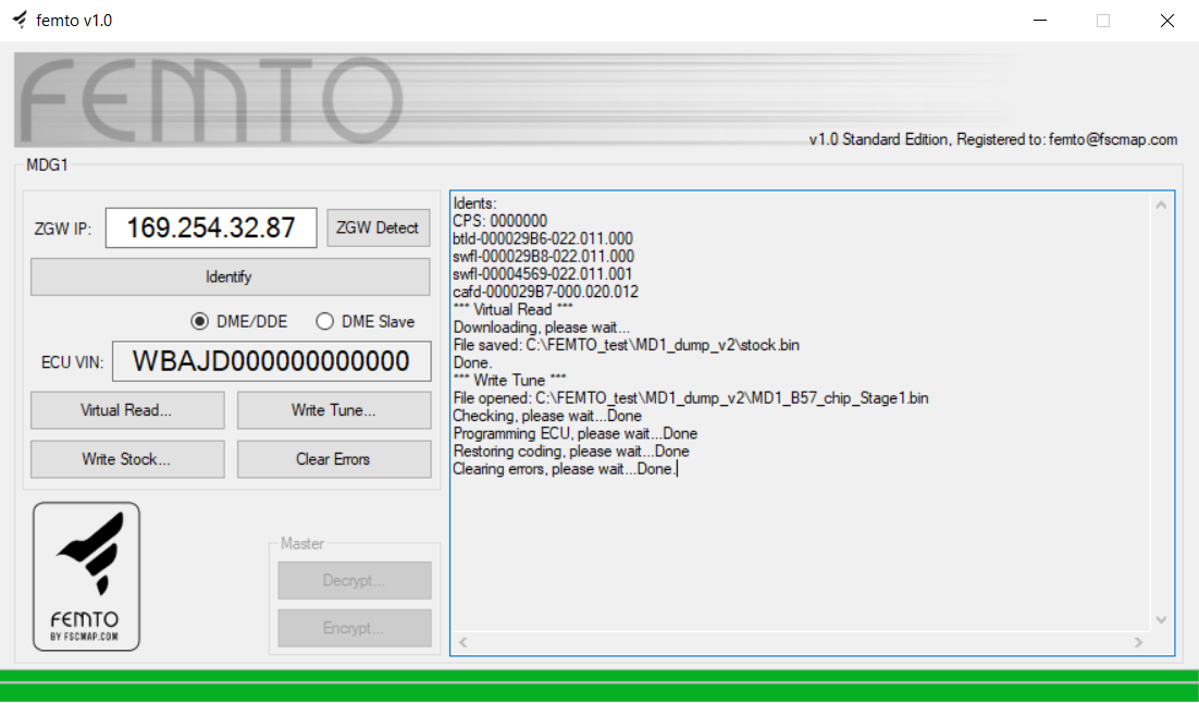 Femto End User - The Ultimate BMW Software Tuning Programmer - ONLY SOLD WITH SOFTWARE.