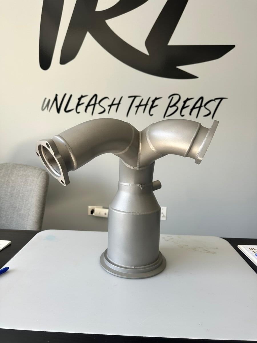 IRL Audi B9 Downpipe.