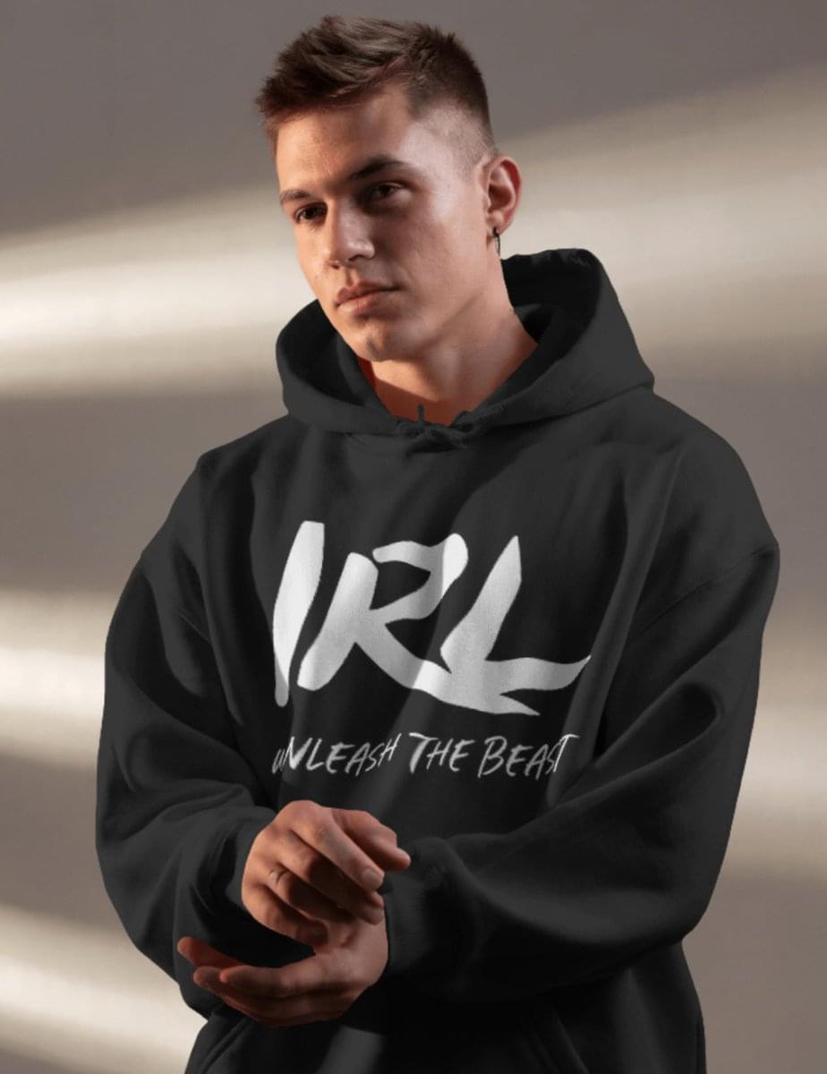 IRL BLACK HOODIE.