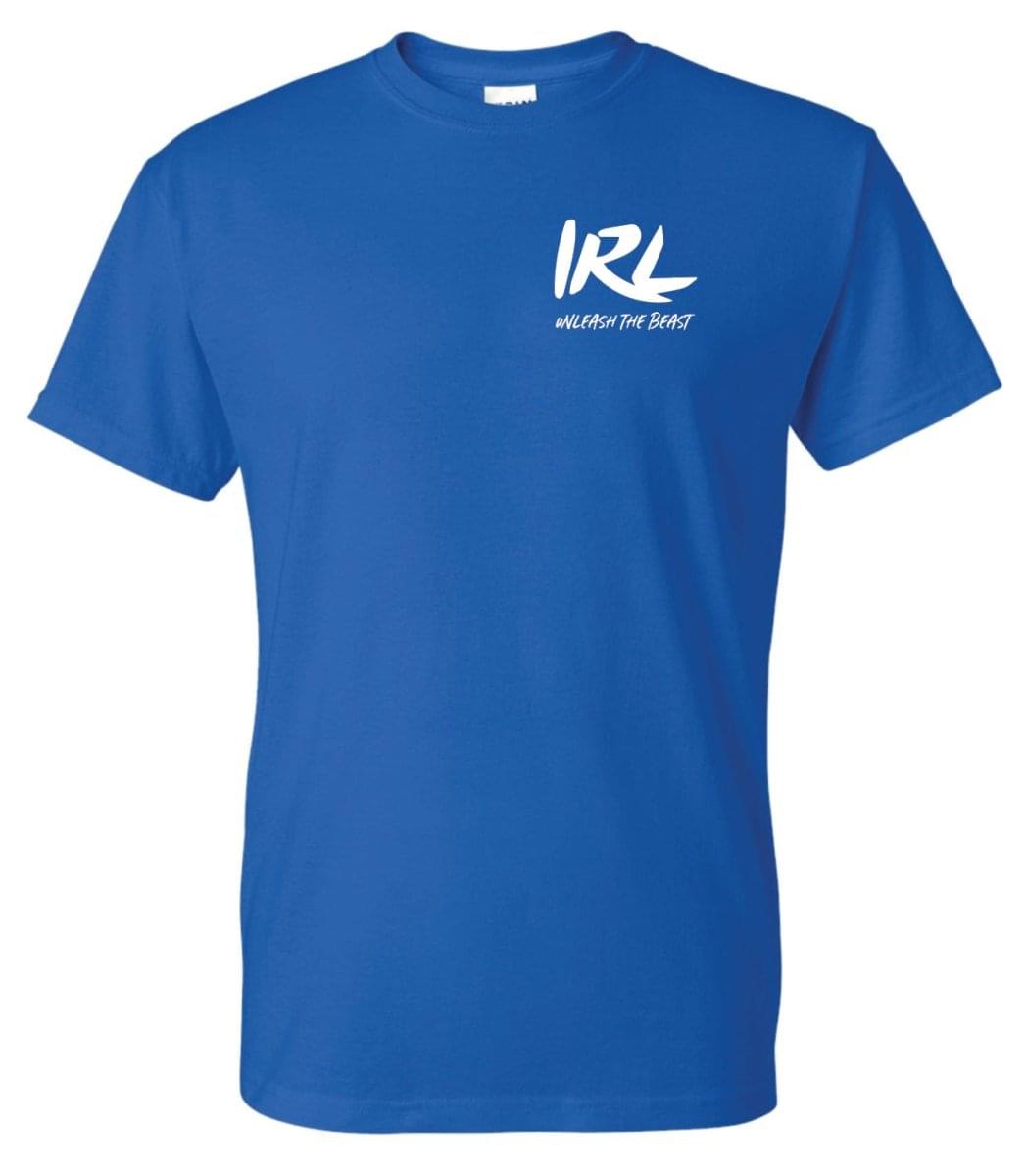 IRL BLUE T SHIRT.
