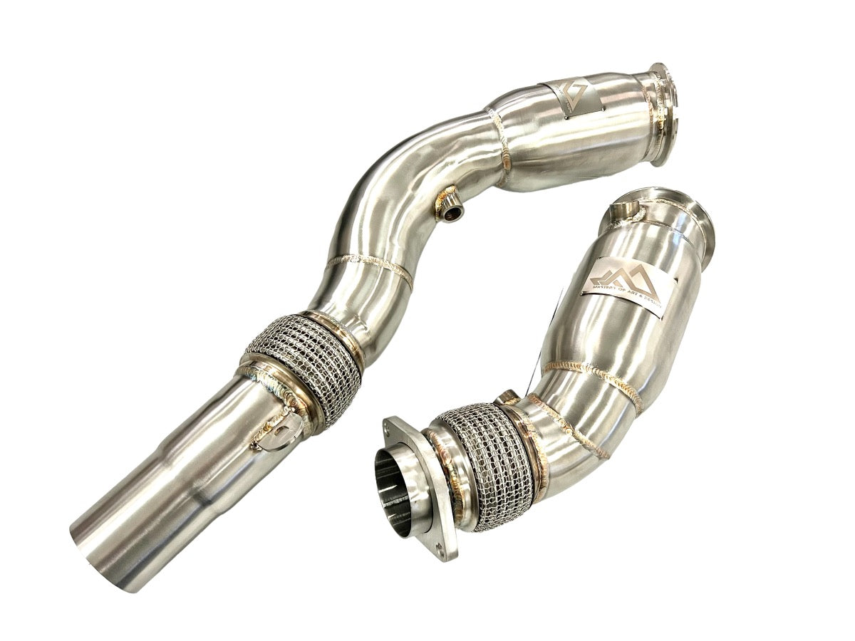 MAD BMW S55 Resonated Downpipes M2C M3 M4 W/ Flex Section - COLORADO N5X