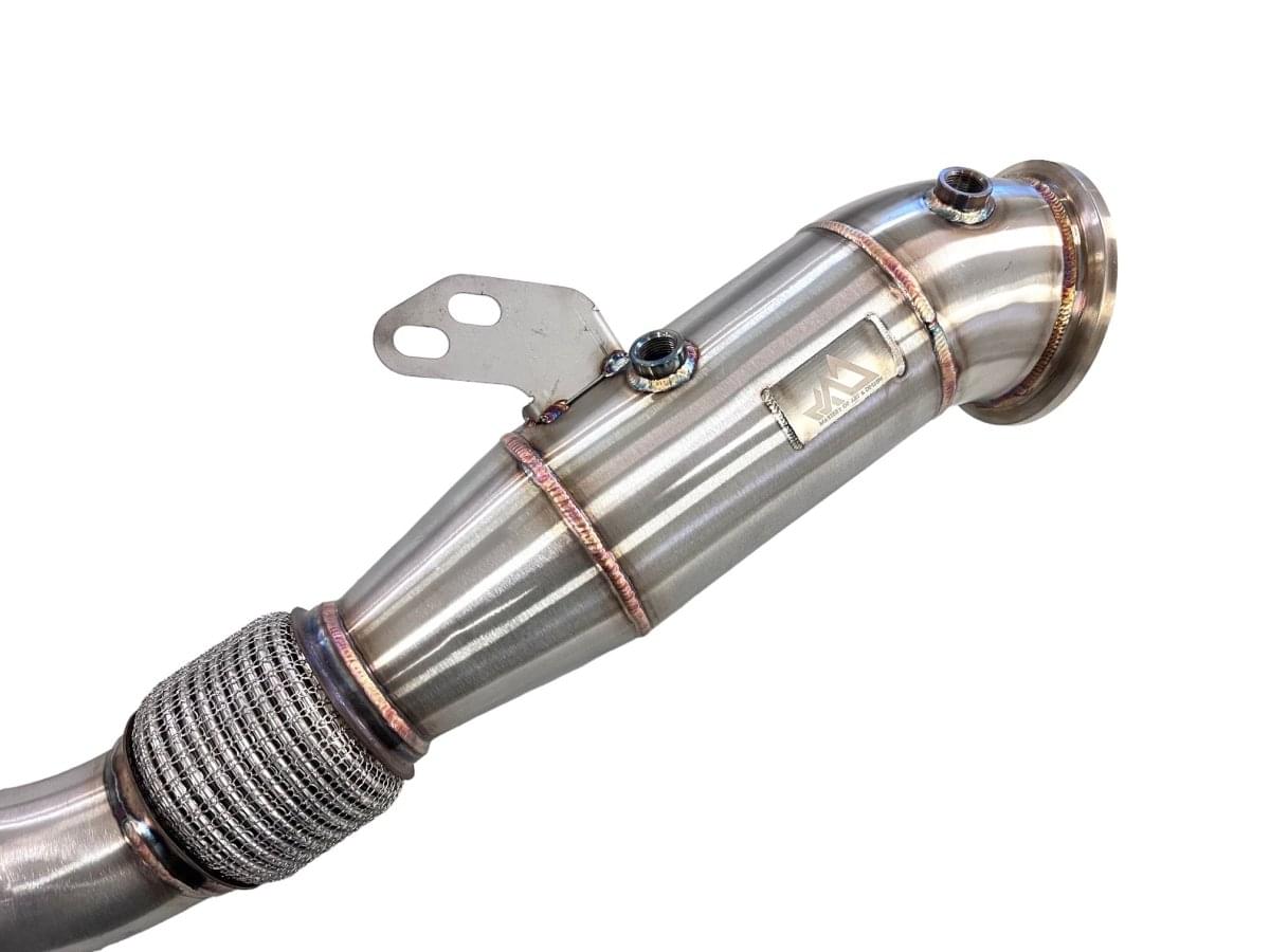 MAD B58 4.5" Catted Downpipe W/ Bracket BMW F, G Chassis & Supra.