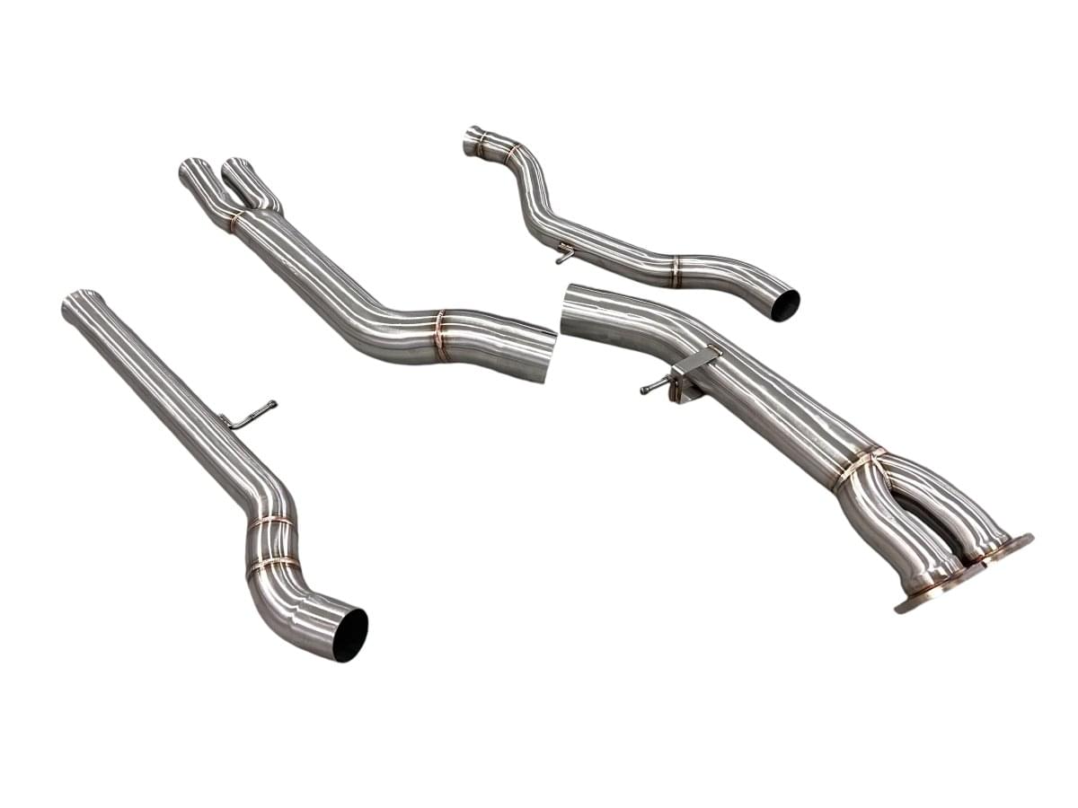 MAD BMW F8x M3 M4 S55 Single Midpipe (Brace Included).