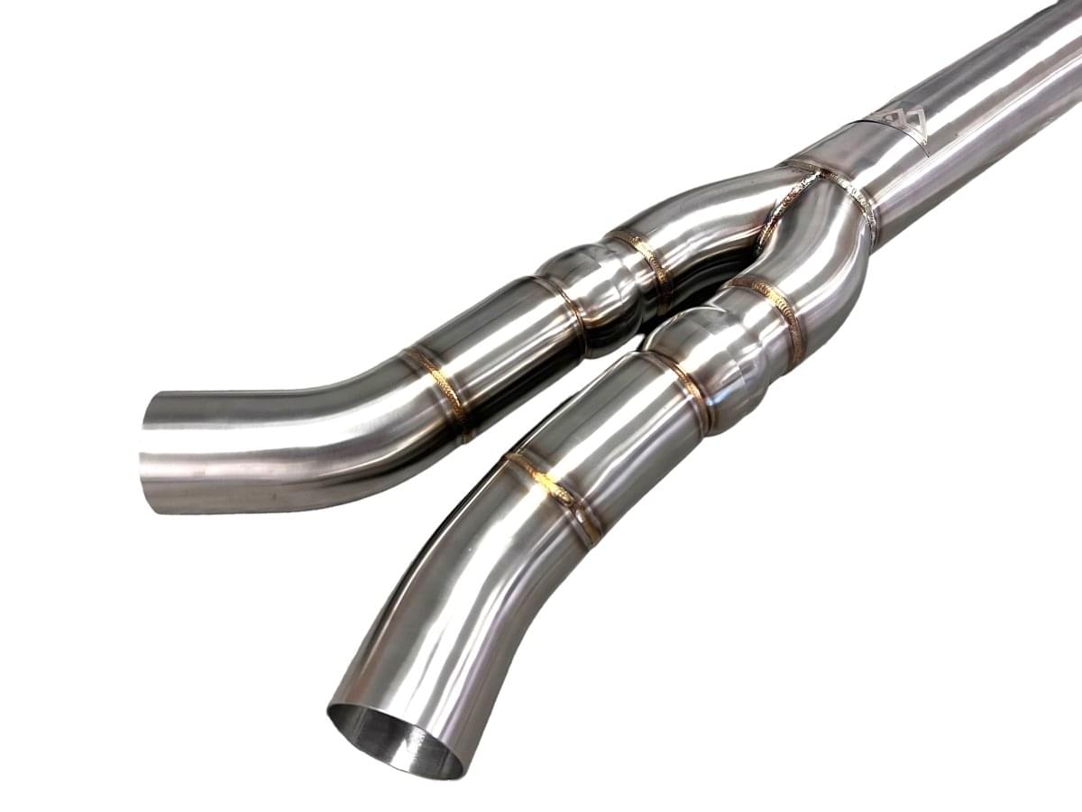 MAD BMW G87 M2 S58 Non-Resonated Single Midpipe (Brace Included).