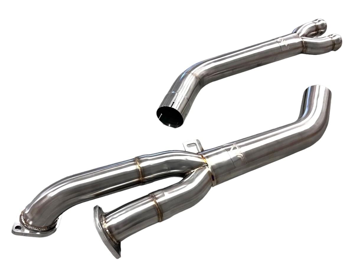 MAD BMW G87 M2 S58 Non-Resonated Single Midpipe (Brace Included).