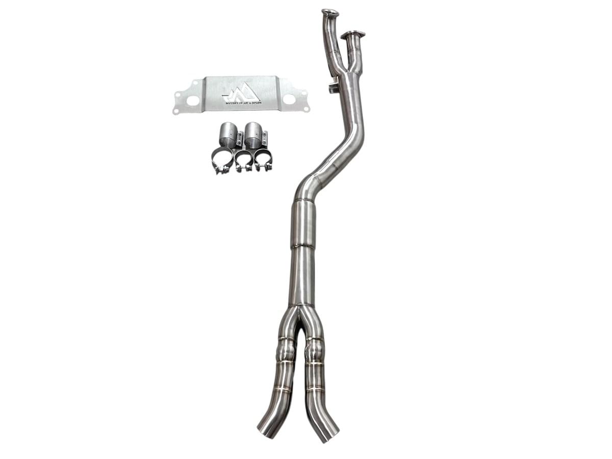 MAD BMW G87 M2 S58 Resonated Single Midpipe (Brace Included).