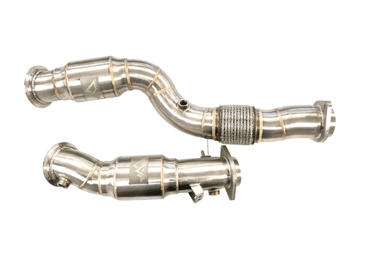 MAD BMW M2C M3 M4 S58 Resonated Downpipes W/ Flex Section.