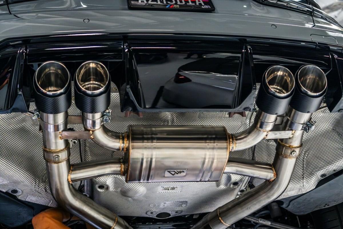 MAD BMW M3 M4 G8x S58 Axle Back Exhaust.