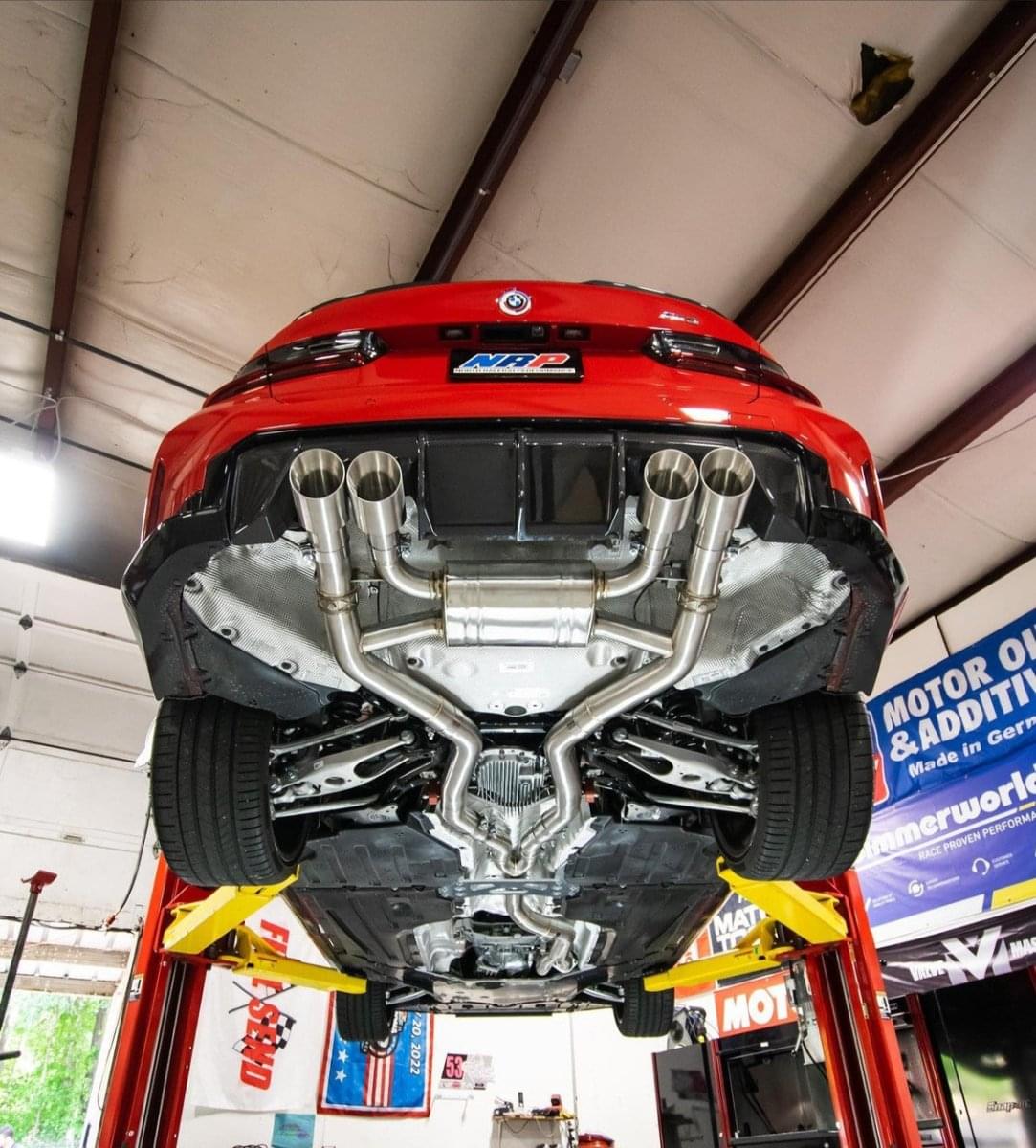 MAD BMW M3 M4 G8x S58 Axle Back Exhaust.