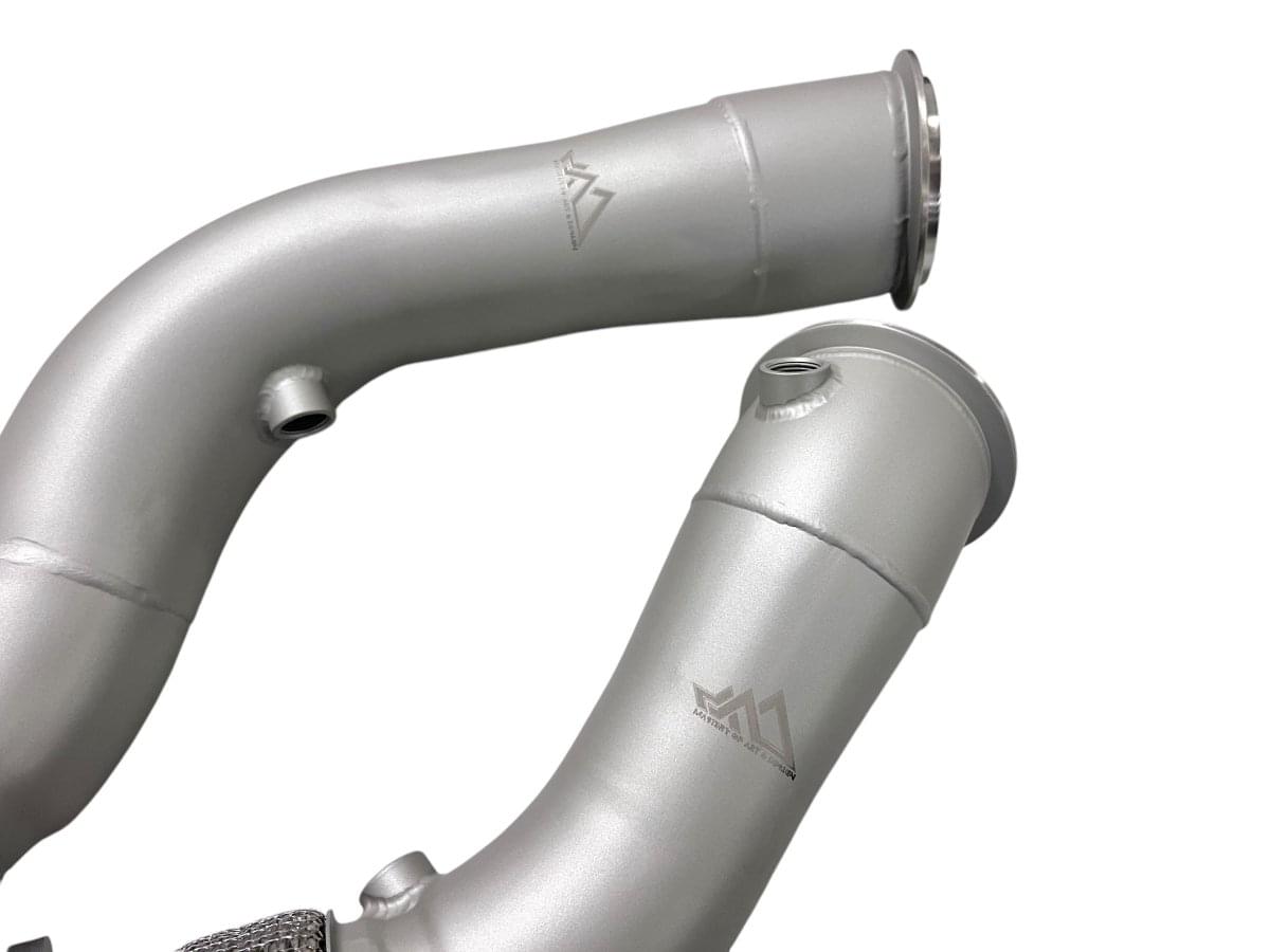 MAD BMW S55 3.5" Fat Boy Downpipes M2C M3 M4 W/ Flex Section.