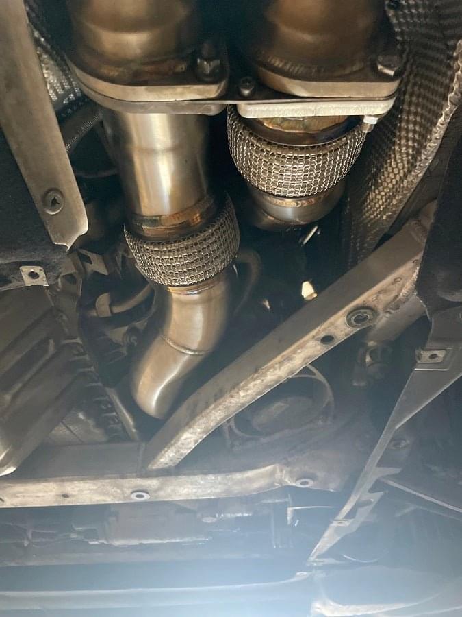 MAD BMW S55 Catted Downpipes M2C M3 M4 W/ Flex Section.