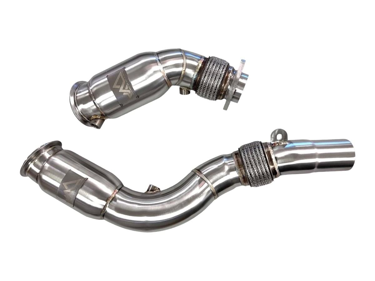 MAD BMW S55 Catted Downpipes M2C M3 M4 W/ Flex Section.