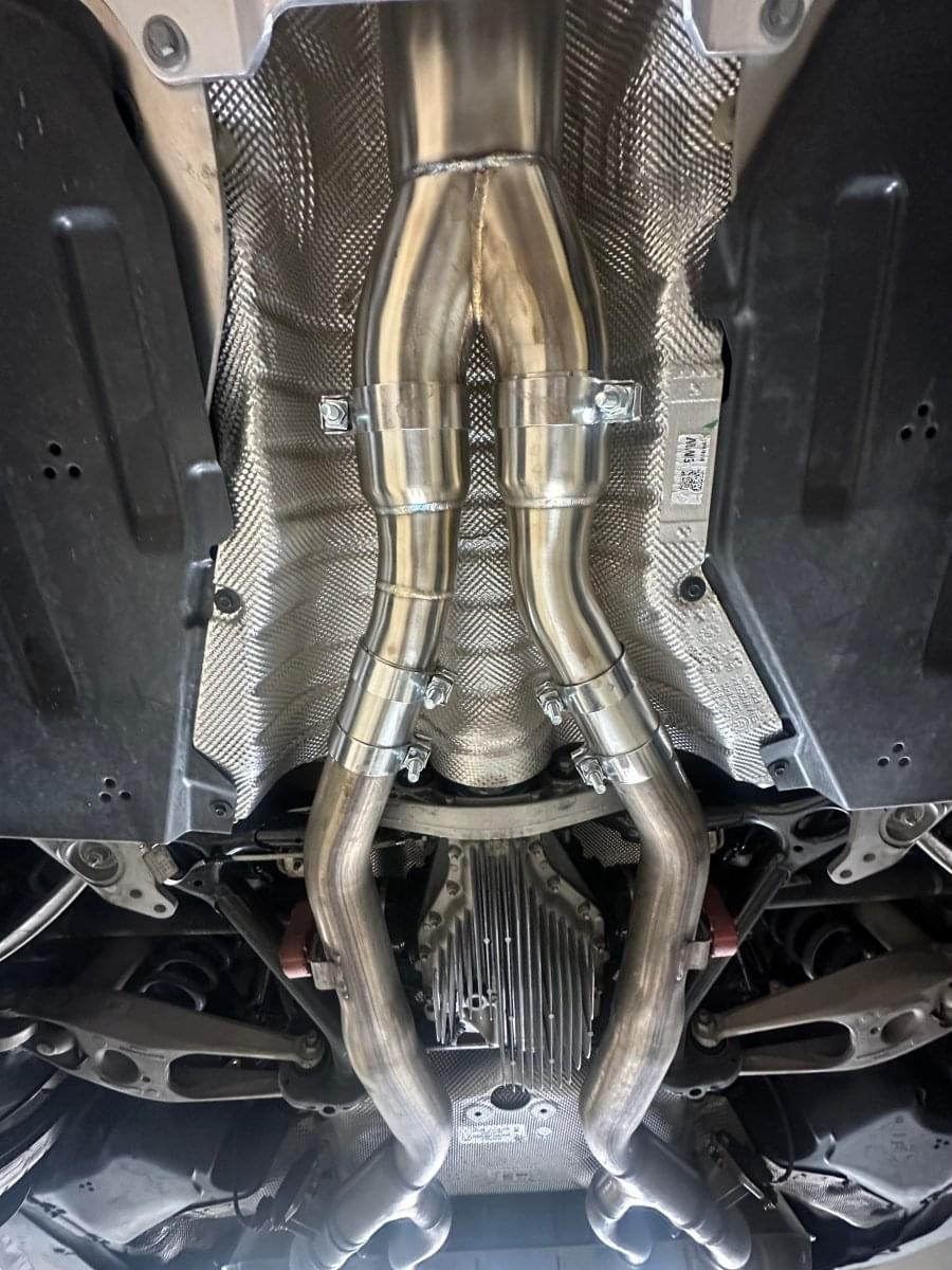 MAD BMW S58 4" Fat Boy Single Midpipe M3 M4 G80 G82.