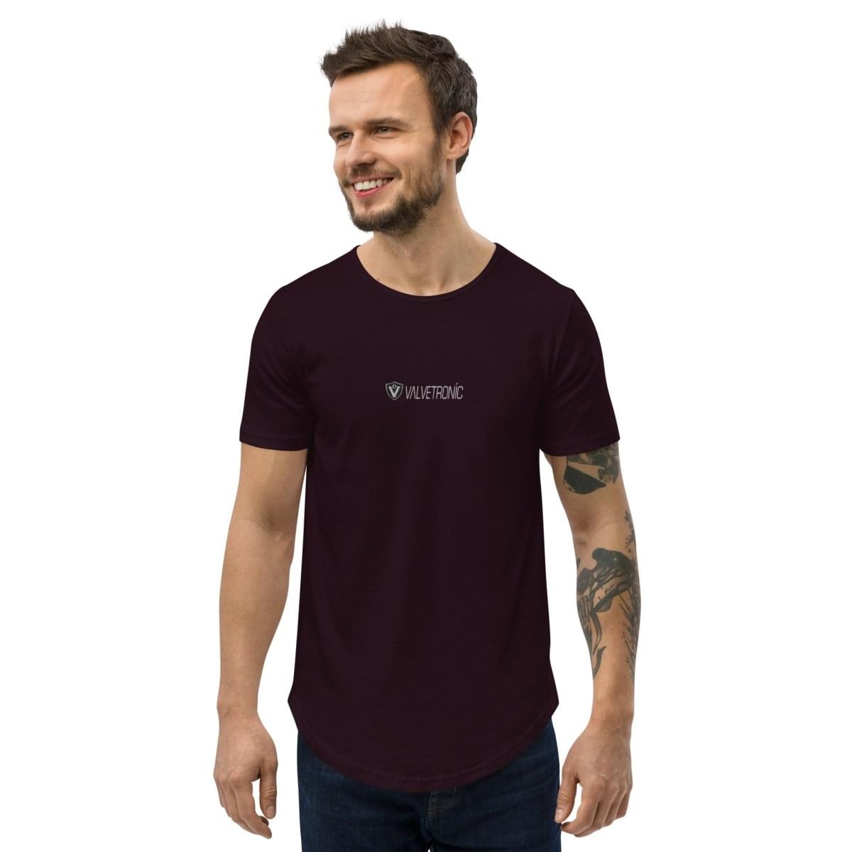 Men's Curved Hem T-Shirt Large special ops logo ( dark base colors).