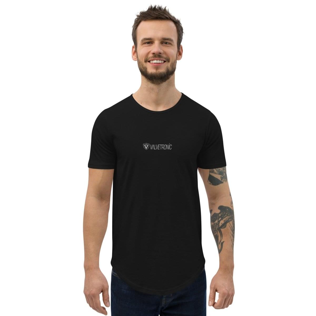 Men's Curved Hem T-Shirt Large special ops logo ( dark base colors).