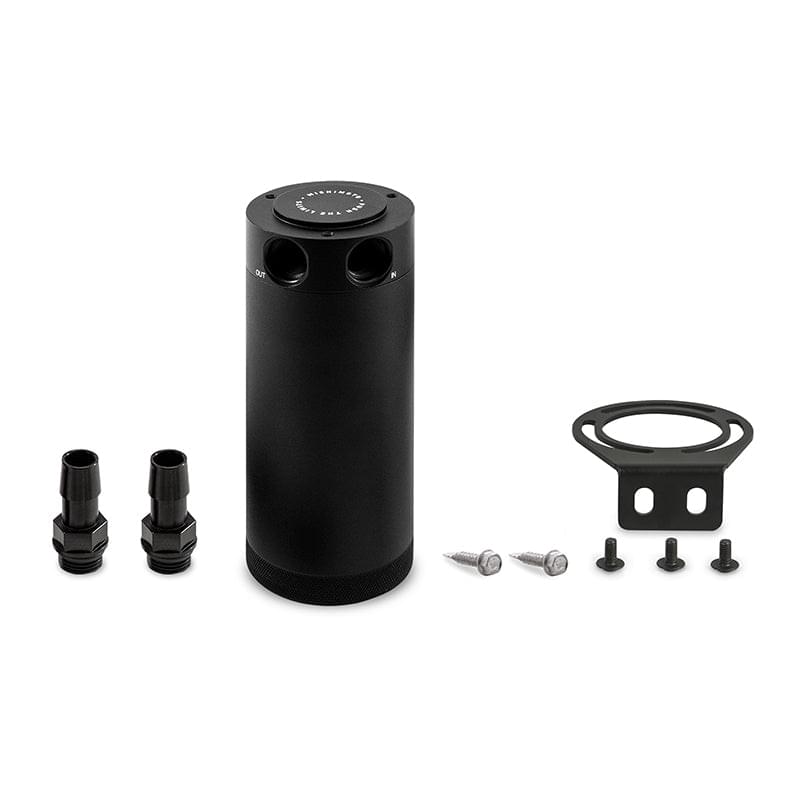 Mishimoto 2-Port Universal XL Baffled Catch Can - Black.