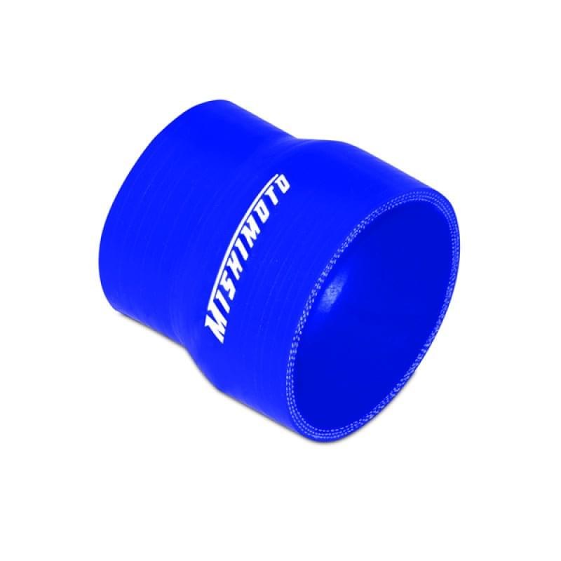 Mishimoto 2.5 to 3.0 Inch Blue Transition Coupler.