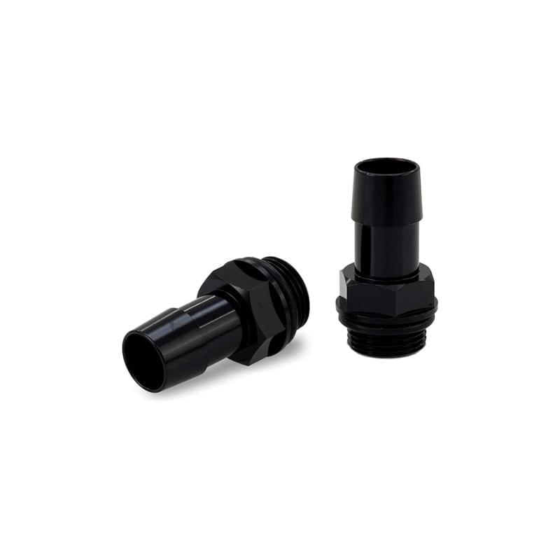 Mishimoto 2pcs. M20x1.5 5/8in Aluminum Catch Can Fittings - Black.