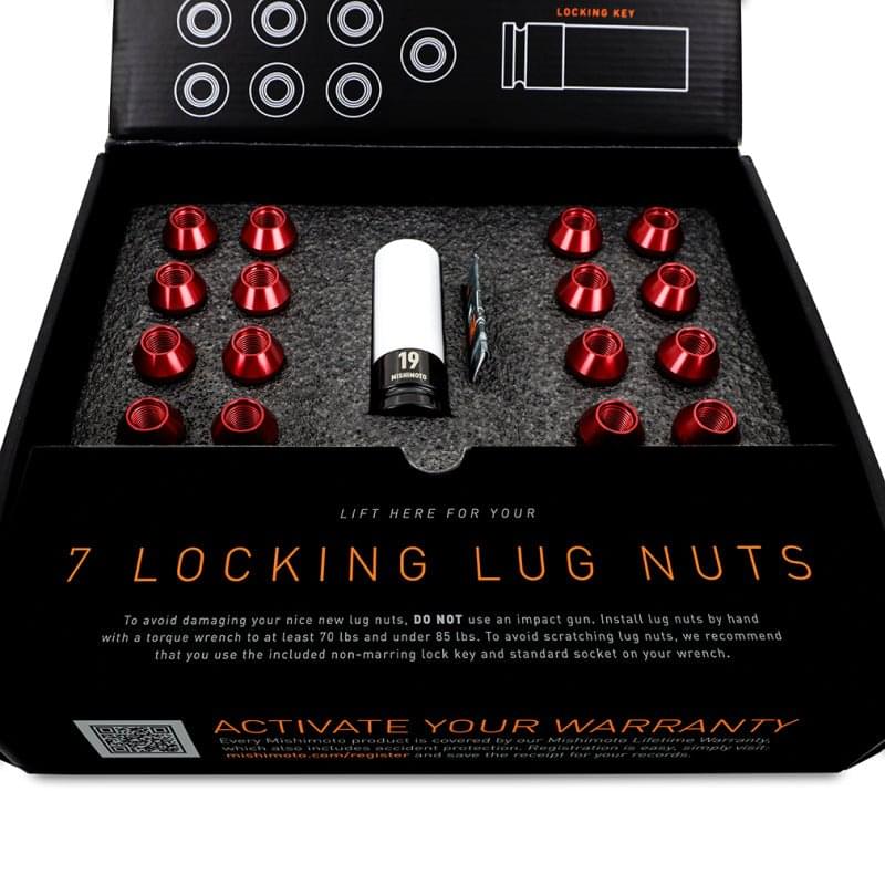 Mishimoto Aluminum Locking Lug Nuts 1/2 X 20 23pc Set Silver.