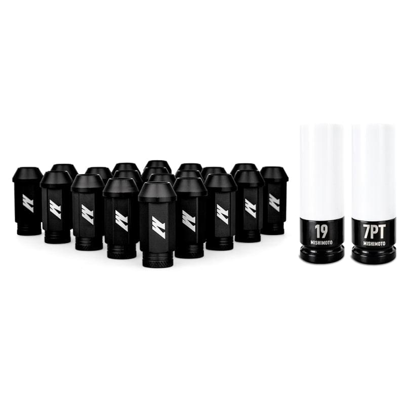 Mishimoto Aluminum Locking Lug Nuts M12x1.5 20pc Set Black.