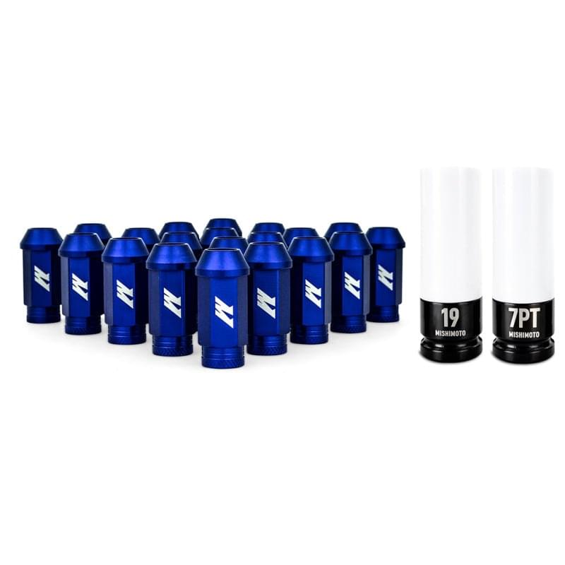 Mishimoto Aluminum Locking Lug Nuts M12x1.5 20pc Set Blue.