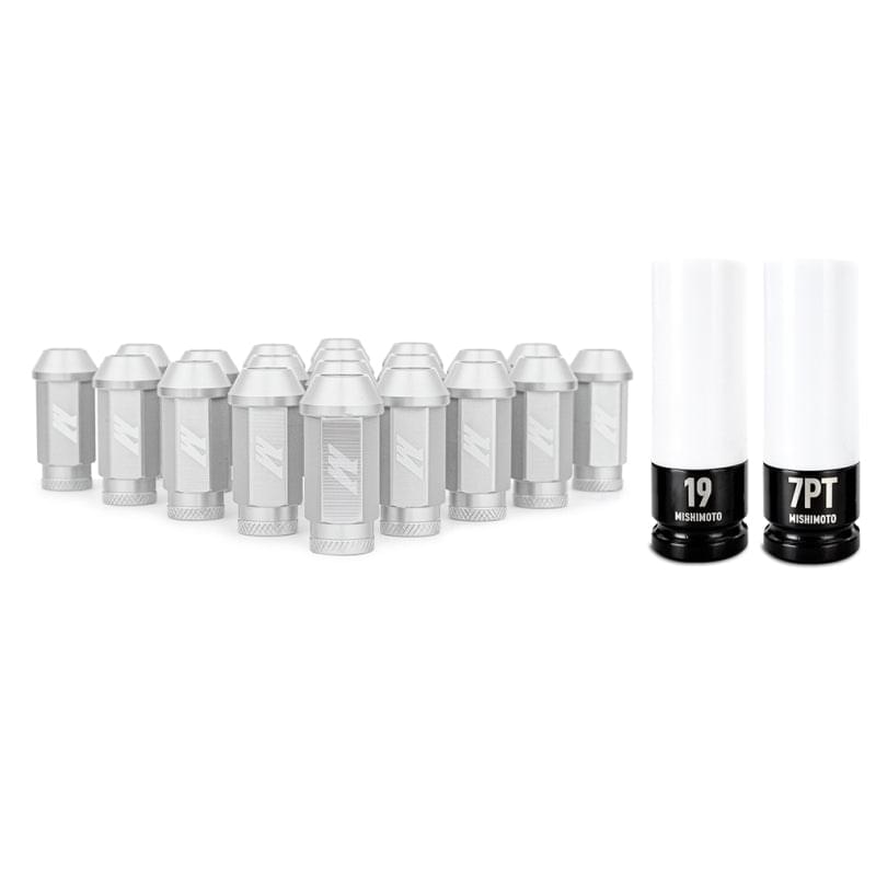 Mishimoto Aluminum Locking Lug Nuts M12x1.5 20pc Set Silver.