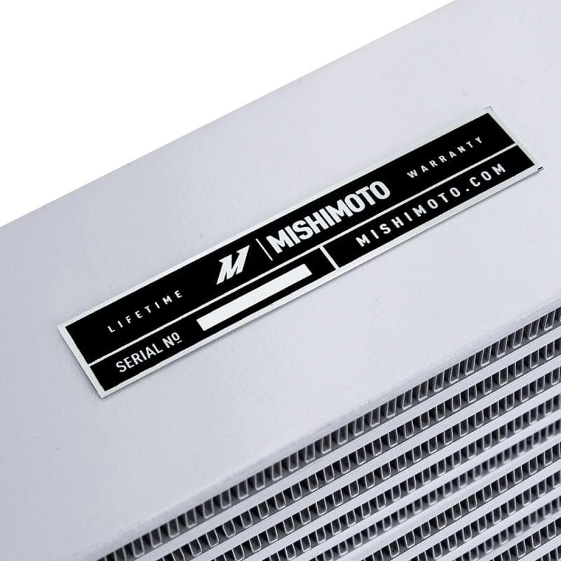 Mishimoto Heavy-Duty Oil Cooler - 17in. Same-Side Outlets - Silver.