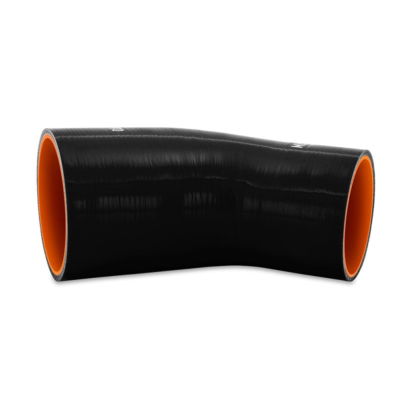 Mishimoto Silicone Reducer Coupler 45 Degree 3in to 3.75in - Black.