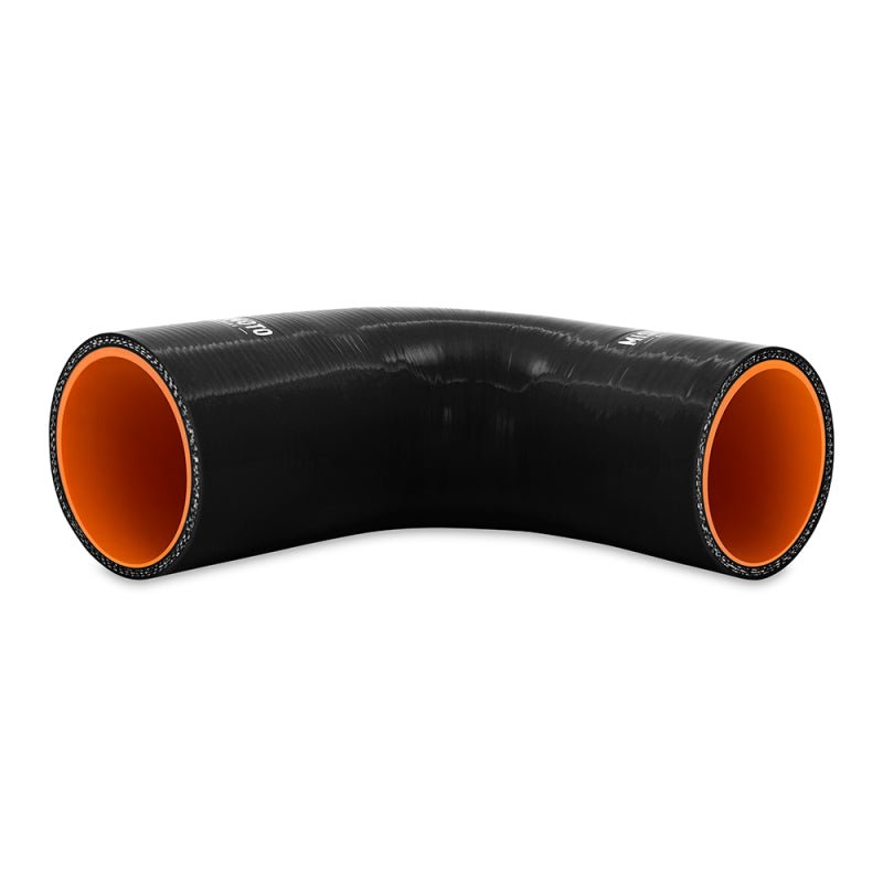 Mishimoto Silicone Reducer Coupler 90 Degree 2in to 2.5in - Black.