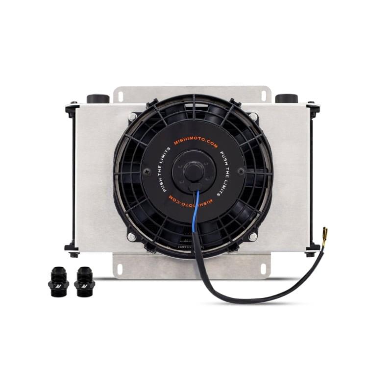 Mishimoto Universal Oil Cooler Kit 25-Row Cooler and 1x 8in Fan.