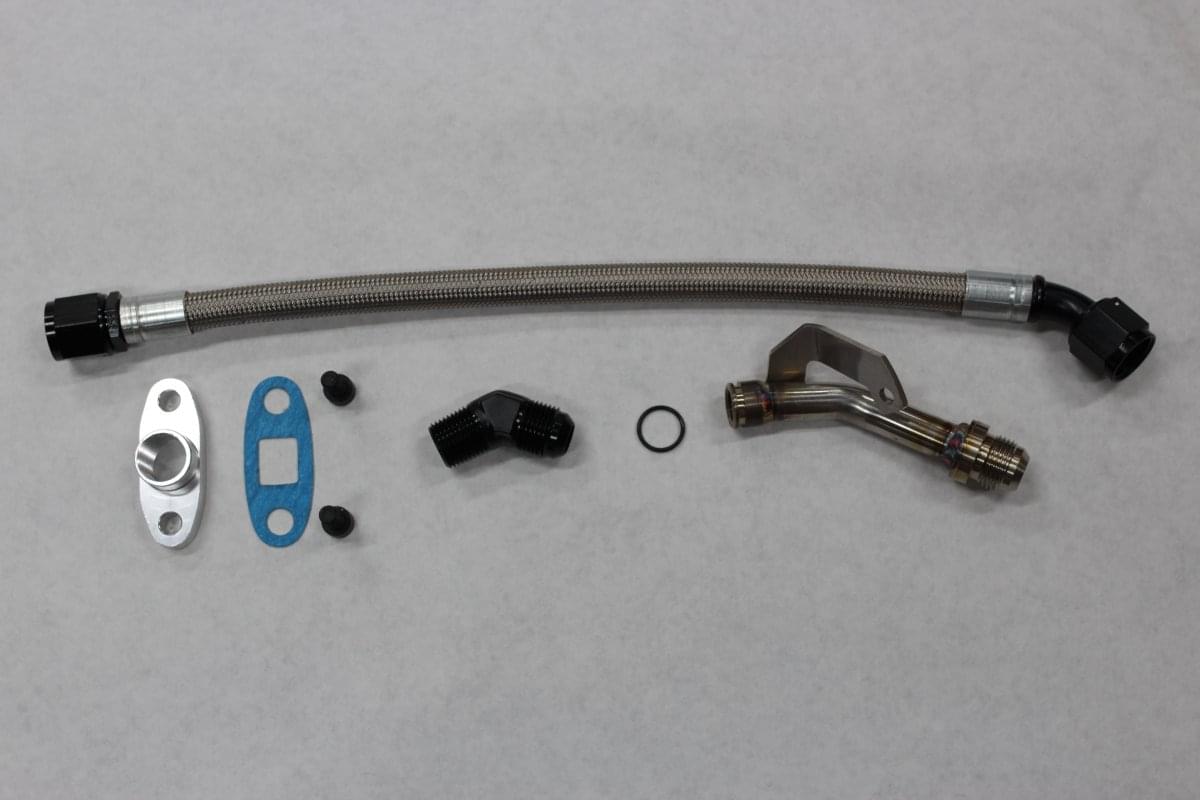 N54 Oil Drain Line for Top Mount Turbo.