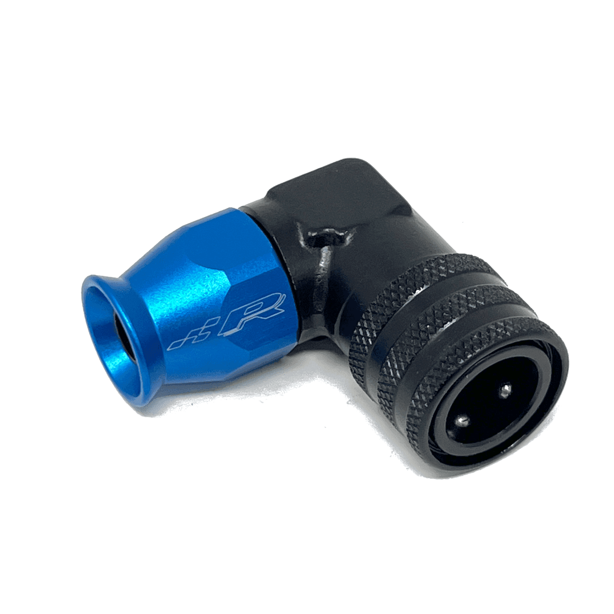 PTFE AN6 90 Degree Fitting to 9.49 (3/8") Female QC.