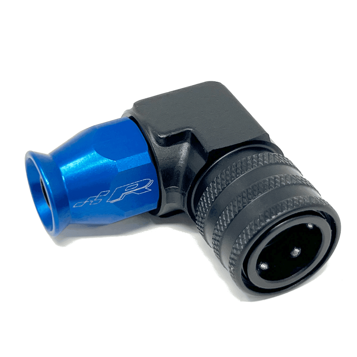 PTFE AN6 90 Degree Fitting to 9.89 Female QC.