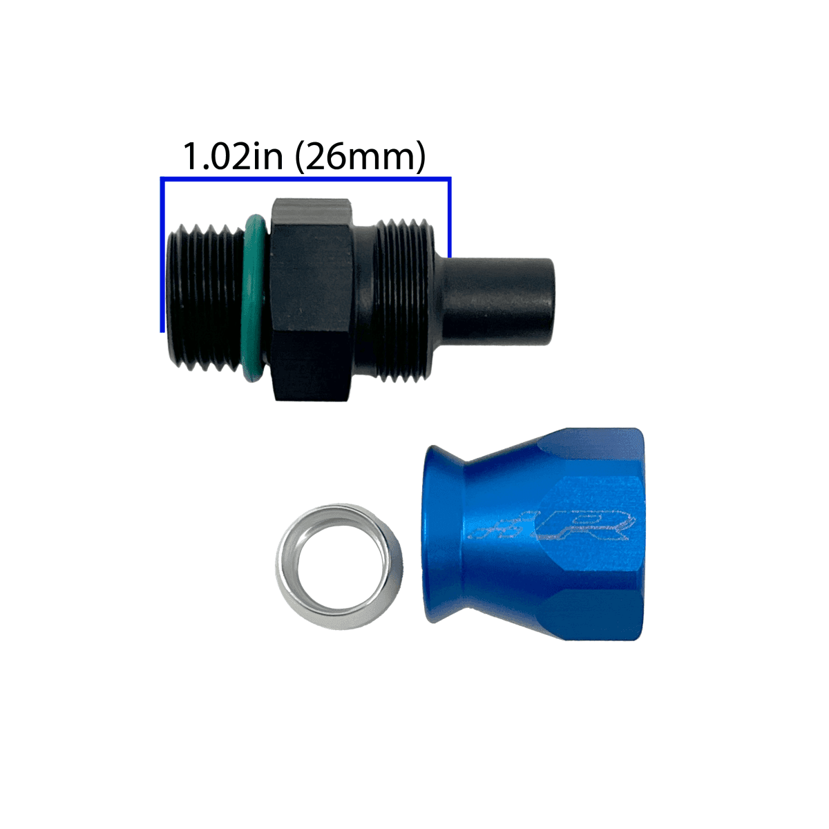 PTFE AN6 Fitting  to Male AN6 ORB.