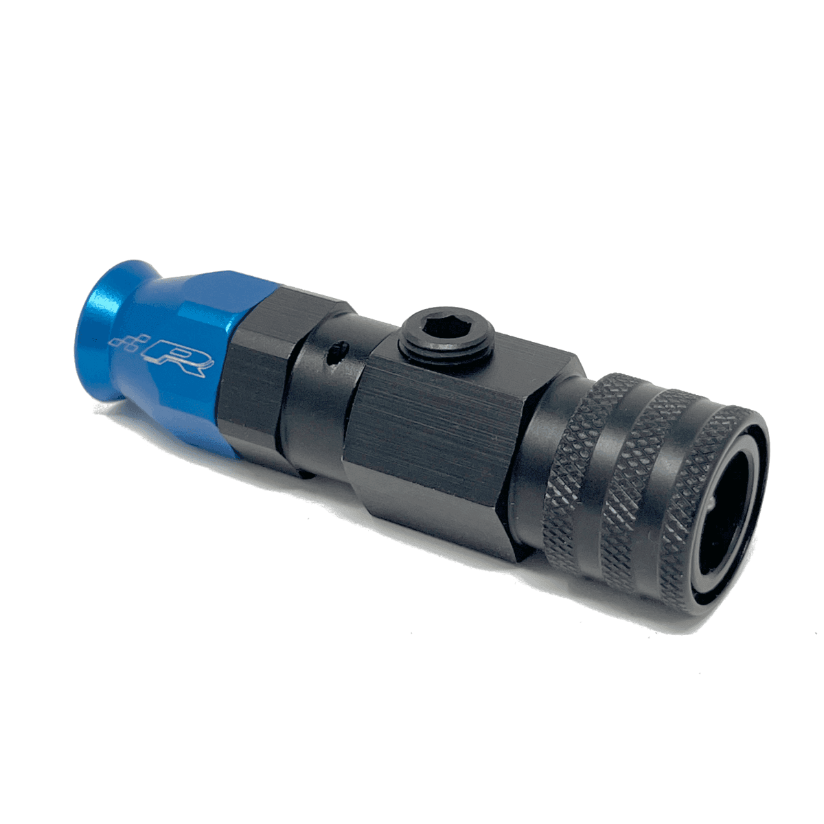 PTFE AN6 to 3/8" Female Swivel QC with 1/8" NPT Port.