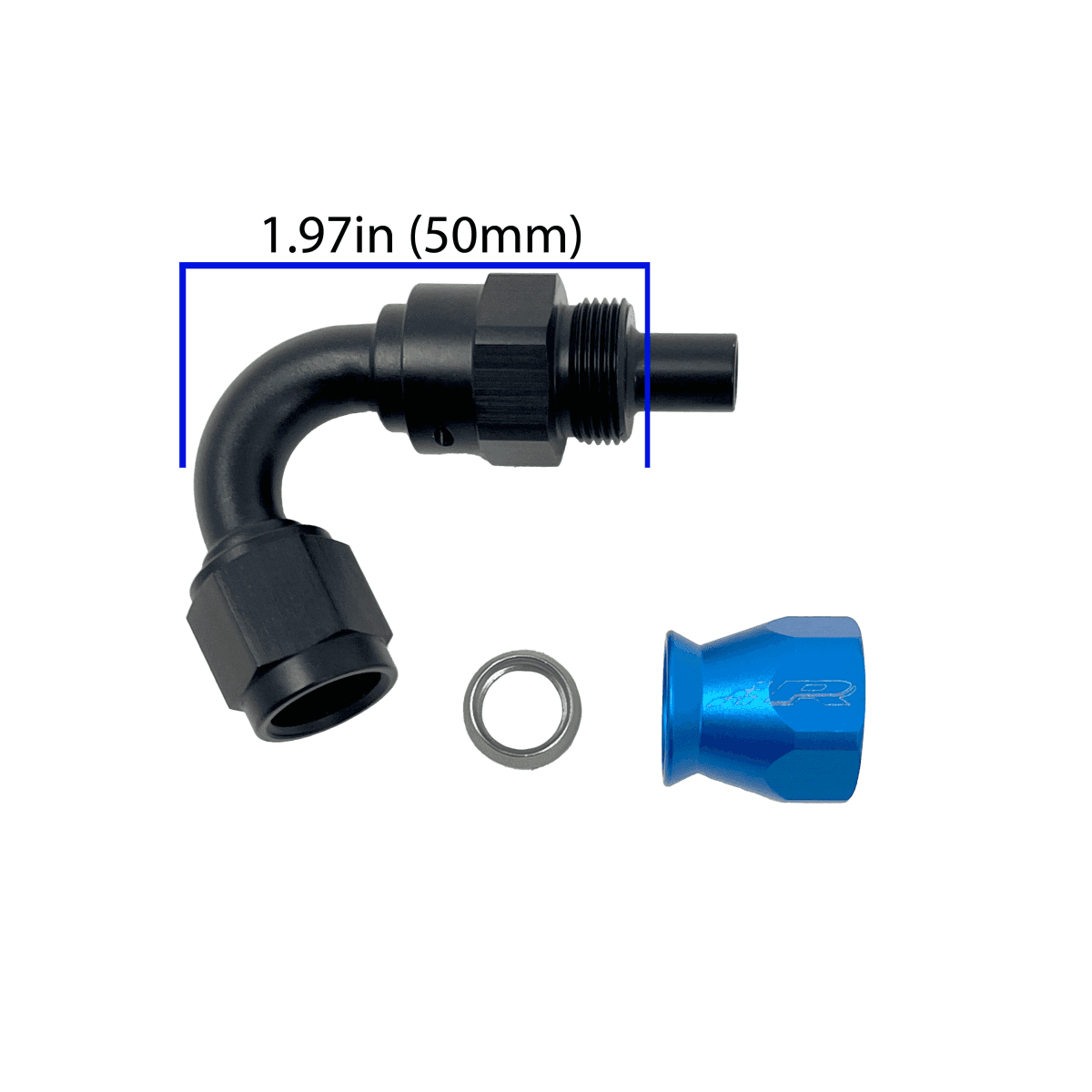 PTFE Fuel Line Fitting 135 degree AN-6 Female Flare.