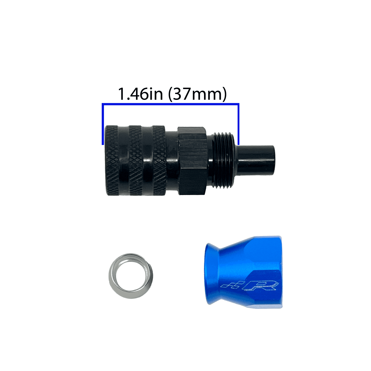PTFE Fuel Line Fitting - AN-6 to 7.89mm Female QC.