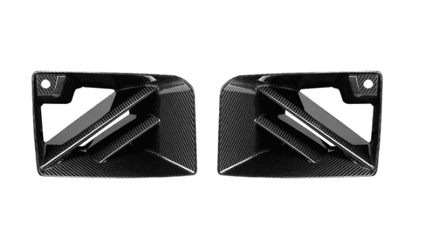 SooQoo BMW G87 M2 SQ Twin Fin Front Ducts In Gloss Carbon Fibre.